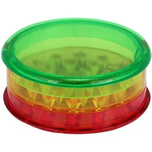 Wiet Grinder Acryl Gekleurd-Rasta