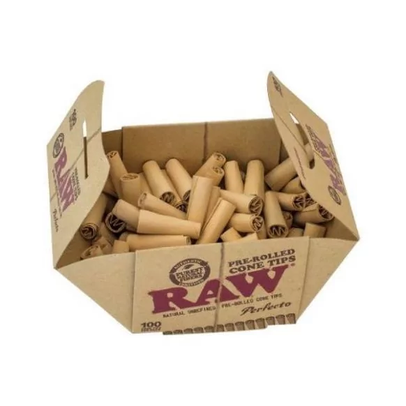 RAW Pre-rolled Cone Tips (100pcs)