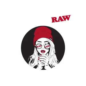 RAW Sticker Glasses Hat Girl
