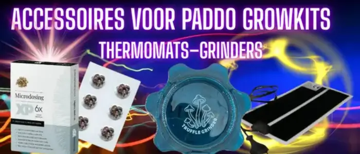 Accessoires voor Paddo Growkits – thermomats, grinders ​