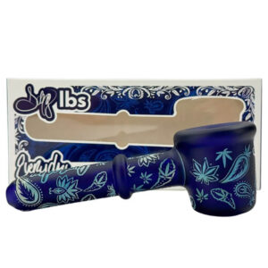 Dogg lbs Paisley Hammer pijp van blauw glas