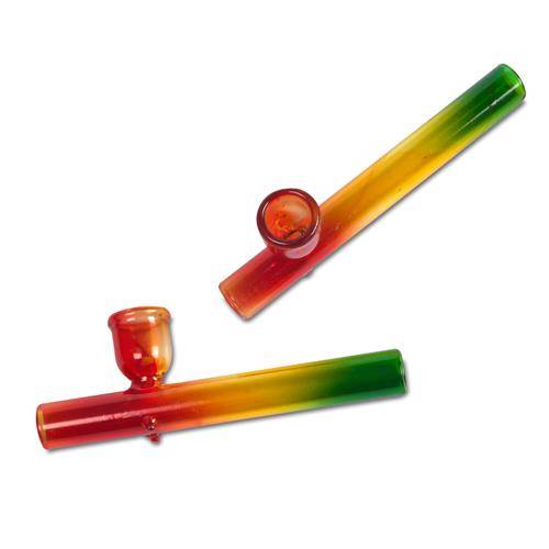 Glazen puurpijp Rasta van 10 cm