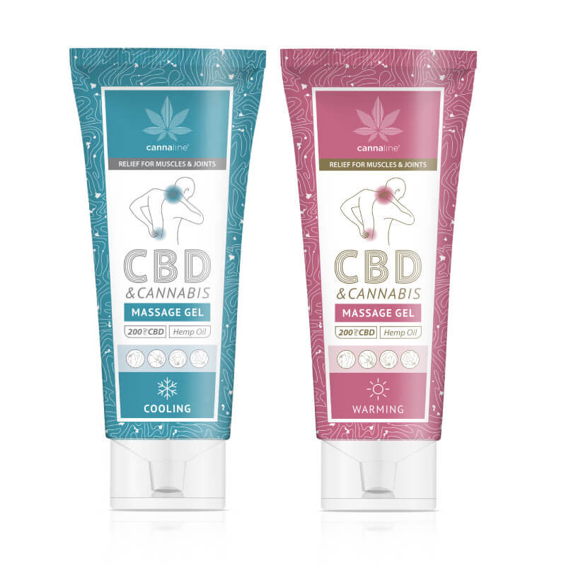 CBD massagegel van Cannaline in Cooling- en Warming-uitvoering, 200 ml